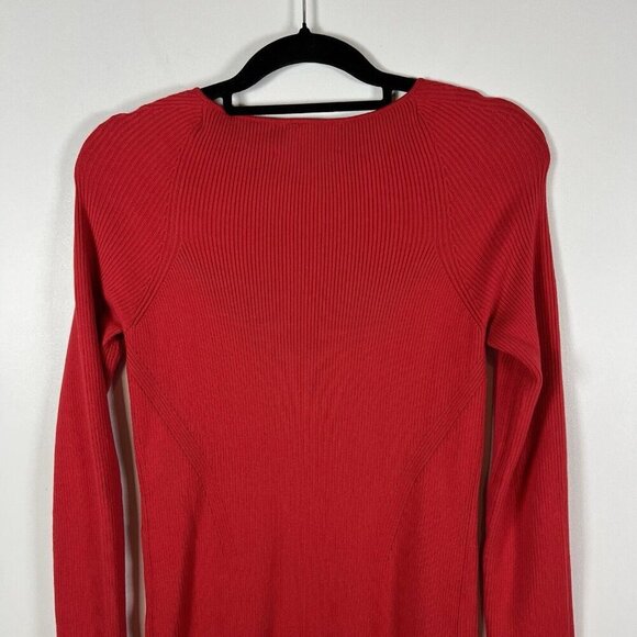 Eleven Six Dress Women's Medium Red Marla Bodycon Ribbed Sweater Maxi Cozy - Picture 13 of 14